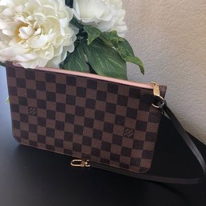 Louis Vuitton Brown Checkered Clutch